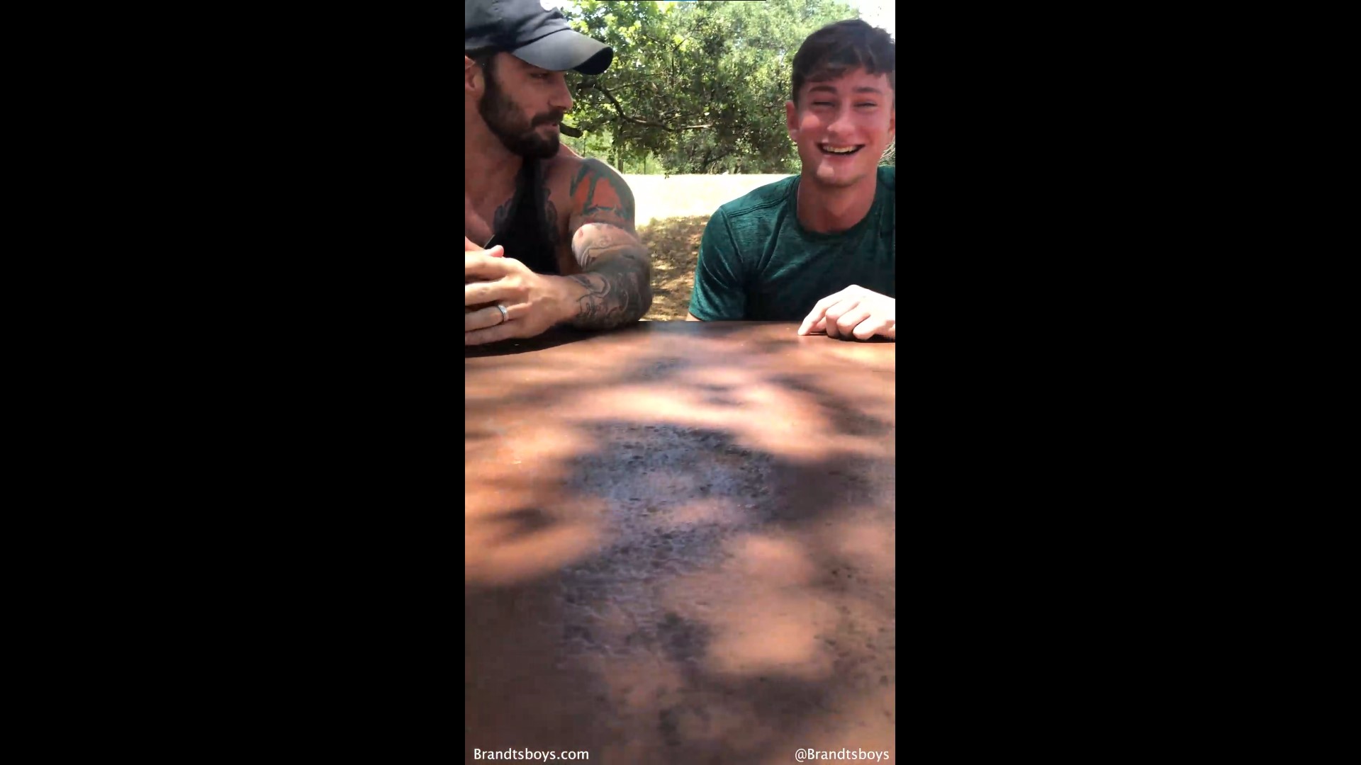 Jordan makes troy jerk off under the picnic table troyxbrandt jordanxbrandt